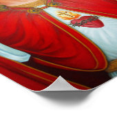 Jezus The King Blessing Sacred Heart Poster (Hoek)