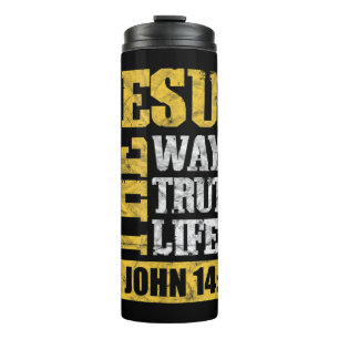 Jezus The Way Truth Life John 14:6 Christelijke Bi Thermosbeker