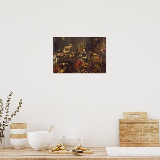 Jezus thuis in Martha en Mary 2 Poster (Keuken)