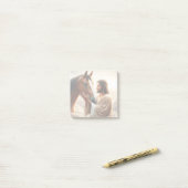 Jezus troost een paard in de hemel post-it® notes (Op bureau)