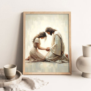 Jezus troost vrouw, Christelijke kunst, Jezus en Poster