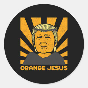 Jezus Trump maken Amerika weer groot Trump 2024 Ronde Sticker