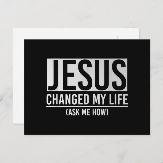 Jezus veranderde mijn leven en vroeg me hoe Jezus Feestdagenkaart (Voorkant / Achterkant)