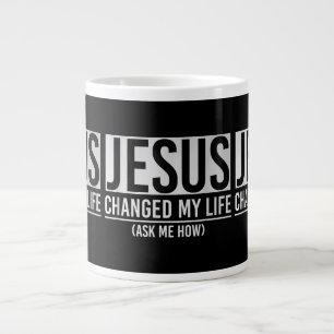 Jezus Veranderde Mijn Leven Vraag Me Hoe Jezus Extra Grote Beker