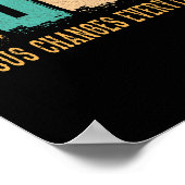 Jezus verandert alles zonsondergang poster (Hoek)