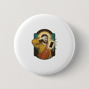 Jezus verblindt maximale helderheid telefoon midde ronde button 5,7 cm