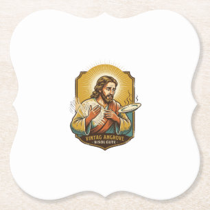 Jezus verbrandde vinger bij het uitnemen van bord kartonnen onderzetters