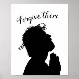 Jezus vergeeft hen Christelijke SVG Wall Art Poster
