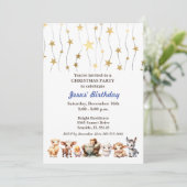Jezus' verjaardag Kerstfeest uitnodiging (Staand voorkant)