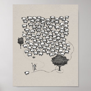 Jezus verlaat de 99 - De Goede Herder Poster