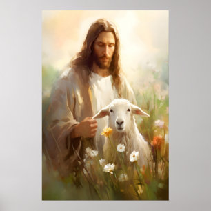 Jezus verlaat de 99 Gelijkenis van het Verloren Sc Poster