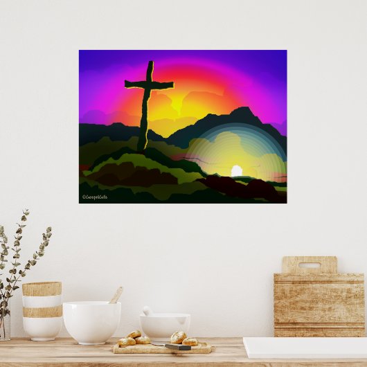 Jezus verovert de dood poster (Keuken)