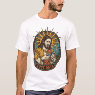 Jezus Verpletterde USB Flash Drive Verloren Data H T-shirt