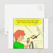 Jezus vertraagt de Cartoon Briefkaart (Voorkant / Achterkant)