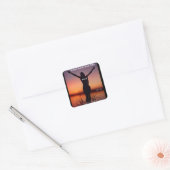 Jezus Vierkante Sticker (Envelop)
