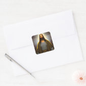 Jezus Vierkante Sticker (Envelop)