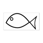 Jezus vis kunststempel 	rubberstempel (Afrduk)