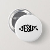 Jezus Vis Ronde Button 5,7 Cm (Voorkant /achterkant)
