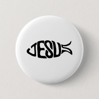 Jezus Vis Ronde Button 5,7 Cm