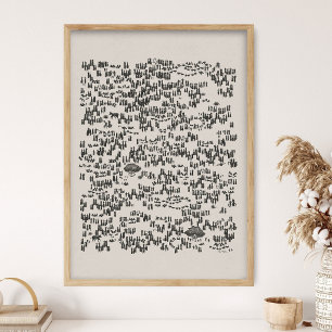 Jezus Voedt de 5000, God Voorziet, Jezus Kunst, Bi Poster