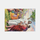 Jezus voedt de vijfduizend fleece deken (Voorkant (Horizontaal))