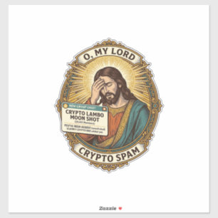 Jezus Voegde Spam Crypto Groepschat Ergernis Humor Sticker
