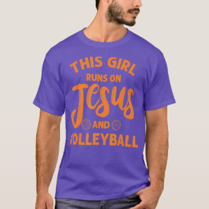Jezus Volleyball Gift for Girls Mam Athlete Teen Y T-shirt