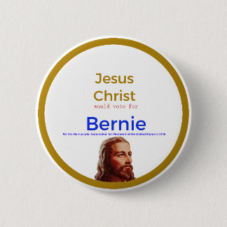 Jezus voor Bernie Ronde Button 5,7 Cm