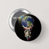 Jezus voor de wereld ronde button 5,7 cm (Voorkant /achterkant)