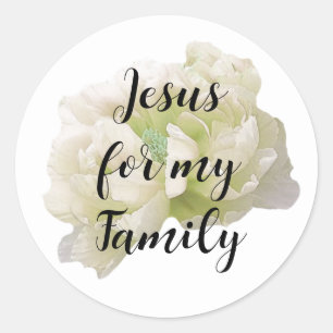 Jezus Voor Mijn Familie Ronde Sticker