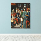 Jezus voor piloot canvas afdruk (Insitu (Houten vloer))