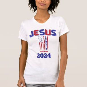 Jezus voor President 2024 T-shirt   STEMMING