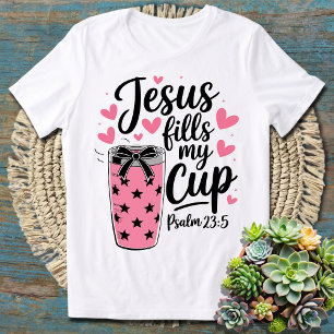 Jezus vult mijn beker – Inspirerend Christelijk T-shirt
