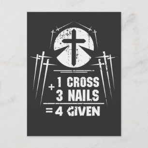 Jezus waardevol Nails Cross vergeving Christus Briefkaart