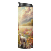 Jezus wandelt met het Lam in het veld Thermosbeker (Geroteerd rechts)