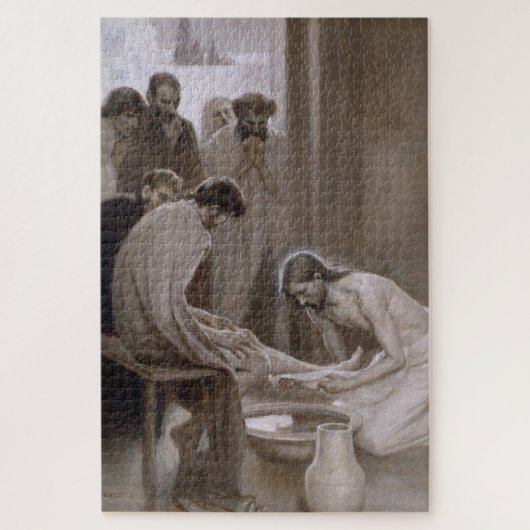 Jezus was de voeten van Zijn discipelen Legpuzzel (Verticaal)
