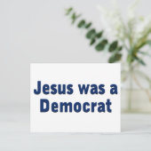 Jezus was een democraat briefkaart (Staand voorkant)