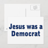 Jezus was een democraat briefkaart (Voorkant / Achterkant)