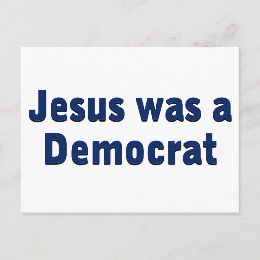 Jezus was een democraat briefkaart (Voorkant)