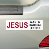 Jezus was een radicale linkse bumpersticker (Op auto)