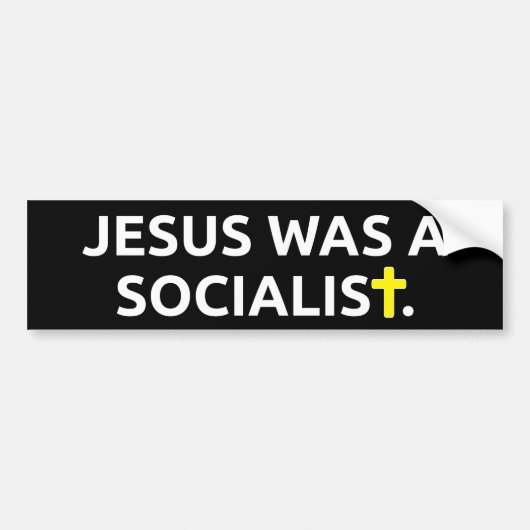 Jezus was een socialist bumpersticker (Voorkant)