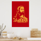 Jezus was een socialist poster (Keuken)