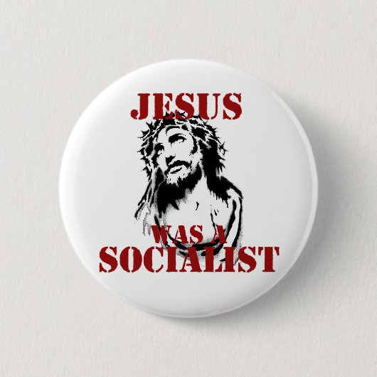 Jezus was een socialist ronde button 5,7 cm (Voorkant)
