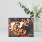  Jezus wast de voeten van Petrus Briefkaart (Staand voorkant)