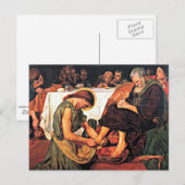  Jezus wast de voeten van Petrus Briefkaart (Voorkant / Achterkant)