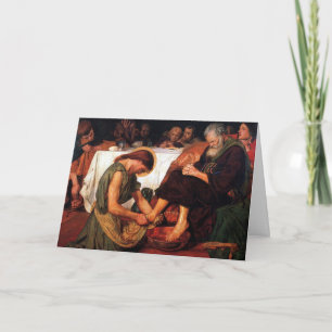 Jezus wast de voeten van Petrus Kaart