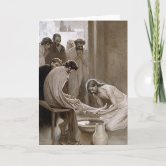 Jezus wast voeten van discipelen | Albert Edelfelt Kaart (Voorkant)