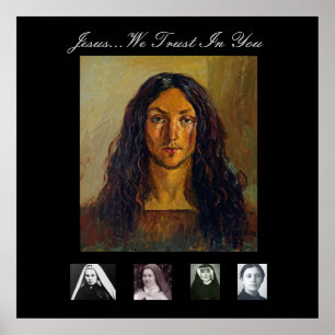 Jezus...wij vertrouwen op u poster