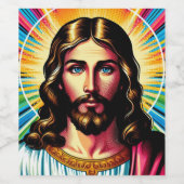 Jezus wijn etiketten! wijn etiket (Enkel label)