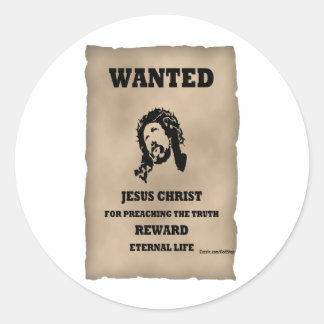 Jezus wilde Poster Ronde Sticker